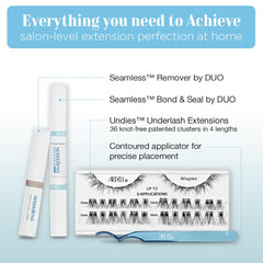 Ardell Wispies cluster application close-up for precise lash placement.