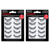 Ardell Wispy Lashes 2-pack closeup showing natural look and reusable wear.