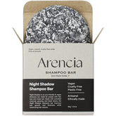 ARENCIA Night Shadow shampoo bar close-up; gentle daily cleansing.