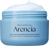 ARENCIA Deep Water Surge Cream jar closeup showing rich hydration for dry skin.