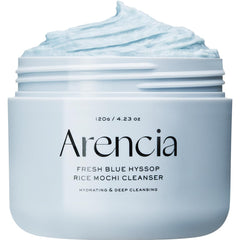 Arencia Hyssop Brightening Scrub bottle shown for gentle daily cleansing
