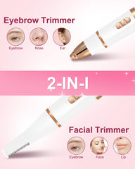 AREYZIN 2-in-1 facial hair trimmer supports nasal and facial use for versatile grooming.