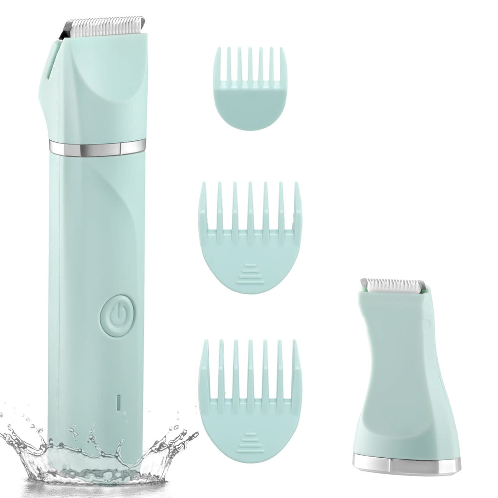 AREYZIN waterproof bikini trimmer front view for comfortable wet-dry grooming
