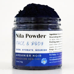 Arganier Noir Nila powder mixing dish showing paste preparation for facial use