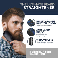 Arkam Beard Straightener 30-second heat setup speeds up morning grooming.