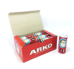 Arko Men shaving foam application close-up demonstrating brush lather