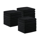 Arkwright bleach-proof salon towels bulk 24 stacked for spa-ready storage and quick cleanup.