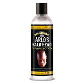 Arlo's Bald Head Shaving Lotion bottle front showing premium formula for smooth shave