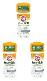 Arm & Hammer Essentials Unscented Deodorant Stick shows aluminum-free daily odor protection.