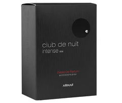 Armaf Club De Nuit Intense Extrait bottle-shot image underscores premium packaging and lasting appeal
