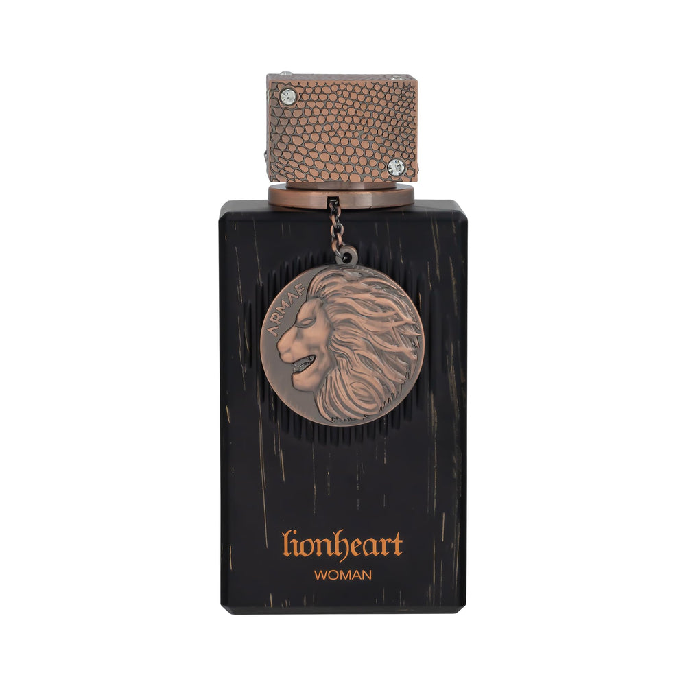 Armaf Club De Nuit Lionheart bottle closeup highlights bold lavender and vanilla notes.