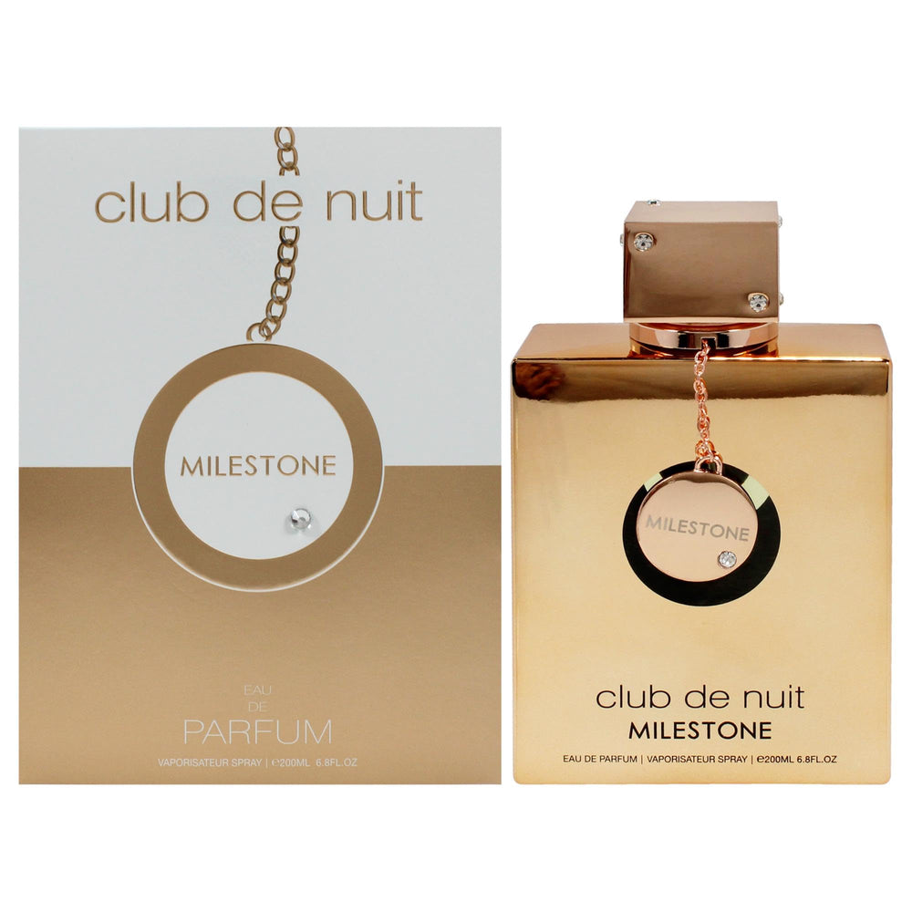 Armaf Club de Nuit Milestone bottle shot highlighting unisex fragrance for all-day presence.