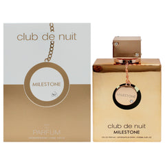 Armaf Club de Nuit Milestone bottle shot highlighting unisex fragrance for all-day presence.