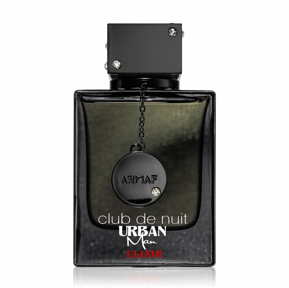 Armaf Club De Nuit Urban Elixir bottle shot illustrating the premium fragrance for evening wear.