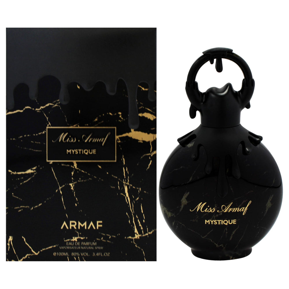 Armaf Miss Mystique bottle front view for a bright daytime scent.