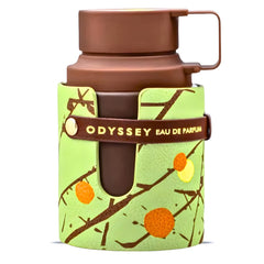 Armaf Odyssey bottle front view highlights rich chocolate and coffee notes for a bold gourmand vibe.