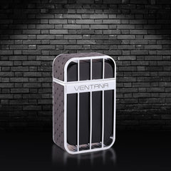 Ventana bottle tilted reveals elegant silhouette for formal and casual wear.