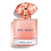 Armani Beauty My Way Ylang bottle in coral finish enhances everyday confidence.