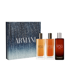 Armani Beauty Stronger With You EDP 0.5oz bottle, warm chestnut notes for daily wear.