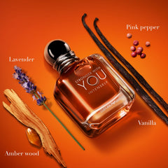 Armani Beauty Stronger With You Parfum 0.5oz bottle, leathered warmth for refined moments.