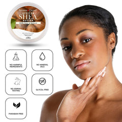 Aroma Depot Ivory Shea Butter block image emphasizing unrefined Grade A quality