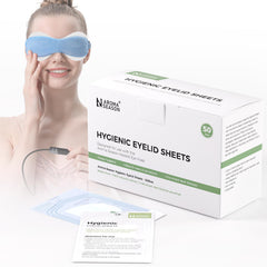 Aroma Season eyelid sheets 50-count box for convenient hygienic replacement after each session.