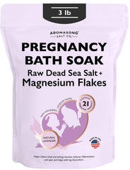 Aromasong pregnancy bath soak packaging front view for calming ritual