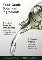 AROMATICA Rosemary oil application illustrates targeted scalp care balancing buildup and oil for healthier-looking roots.