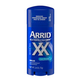 Arrid Cool Shower solid deodorant front view packaging for all-day dryness.