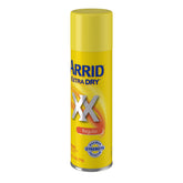 Arrid Extra Dry deodorant spray 6oz bottle showcases long-lasting odor protection.