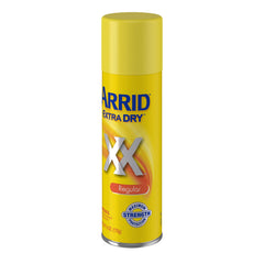 Arrid Extra Dry spray nozzle close-up highlighting quick-dry application.