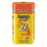 Arrid XX Extra Dry twin-pack can front shows trusted protection for all-day freshness.