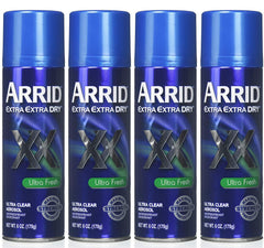 Arrid XX Ultra Clear spray bottle delivering long-lasting freshness for active days.