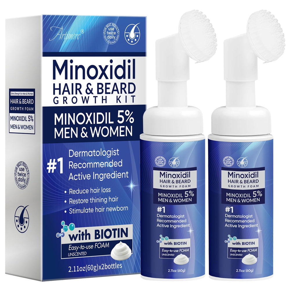 Artimore 5% Minoxidil Foam bottle for daily haircare routine