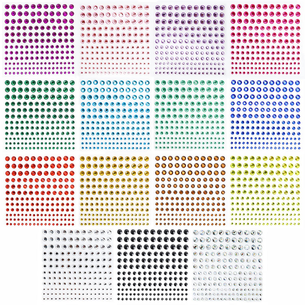 Artistbeauty rhinestone stickers pack closeup showing sparkling gems for nails and makeup