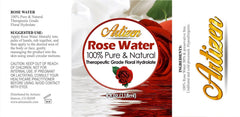 Artizen rose water ingredients label close-up ideal for gifting and seasonal sets.