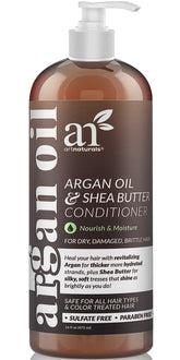 Artnaturals Argan Oil Hair Conditioner bottle delivering deep hydration for damaged hair