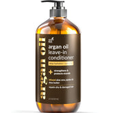 Artnaturals Argan Oil Leave-In Conditioner bottle delivers hydration for smooth, frizz-free hair.