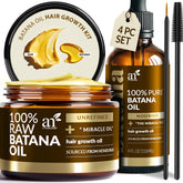 Artnaturals Batana oil raw 4oz bottle promotes scalp nourishment for healthier hair growth