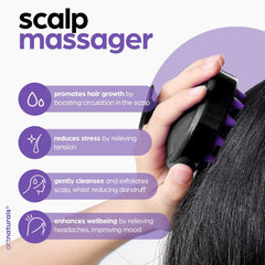 Artnaturals coconut-olive oil blend label indicating nourishing scalp care.