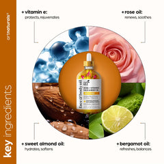 Artnaturals rose oil face closeup — rose-infused moisture smooths skin texture.