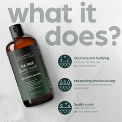 Artnaturals Tea Tree Oil Body Wash 2-pack ready for home or travel.
