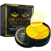 Arvesa under-eye mask close-up with gold patches for hydration.