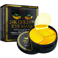 Arvesa under-eye mask close-up with gold patches for hydration.