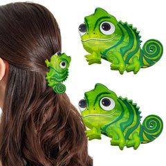 Arvintas Green Lizard Clip close-up showing durable acrylic finish and secure grip.