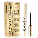 ASAMO eyelash serum gold bottle signaling premium lash care