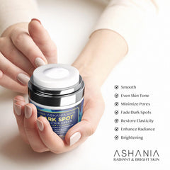 Ashania Dark Spot Remover serum-dispense close-up shows lightweight texture