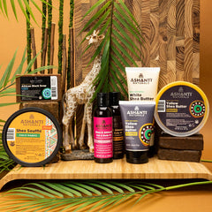 Ashanti Naturals shea butter cream application demonstrates smooth, fast-absorbing body butter.