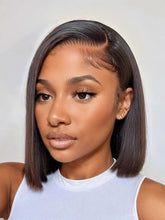 Ashart 10-inch bob straight side-part front view for effortless daily styling.