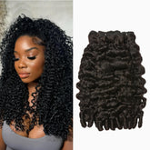 ASHINE Burmese curly bundles 18in pack show natural length and everyday volume.
